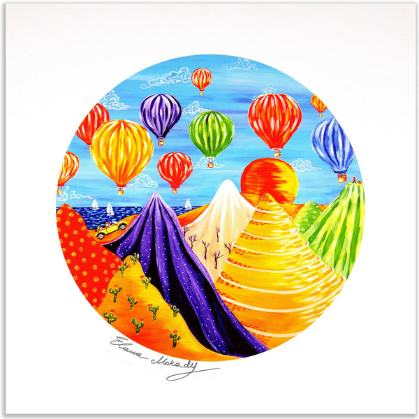 Hot Air Balloon Festival, Paper Wall Art Print