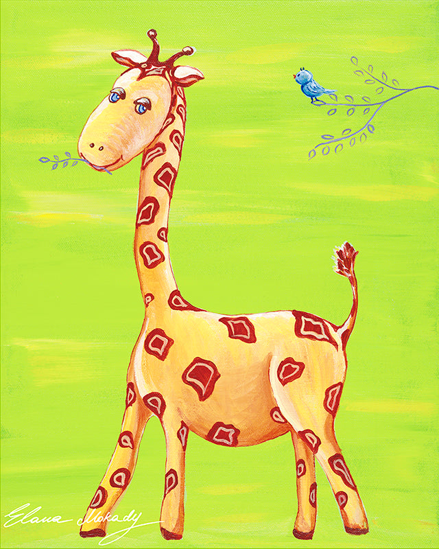 Baby Giraffe, Original Wall Art