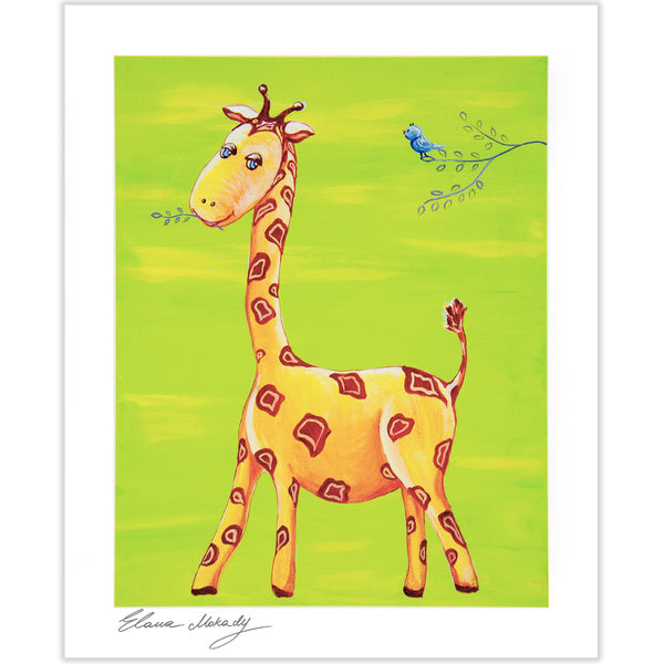 Baby Giraffe, Paper Print