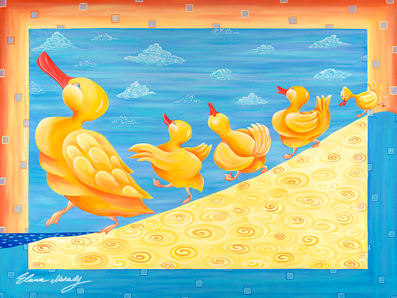 Dancing Ducks, Original Wall Art