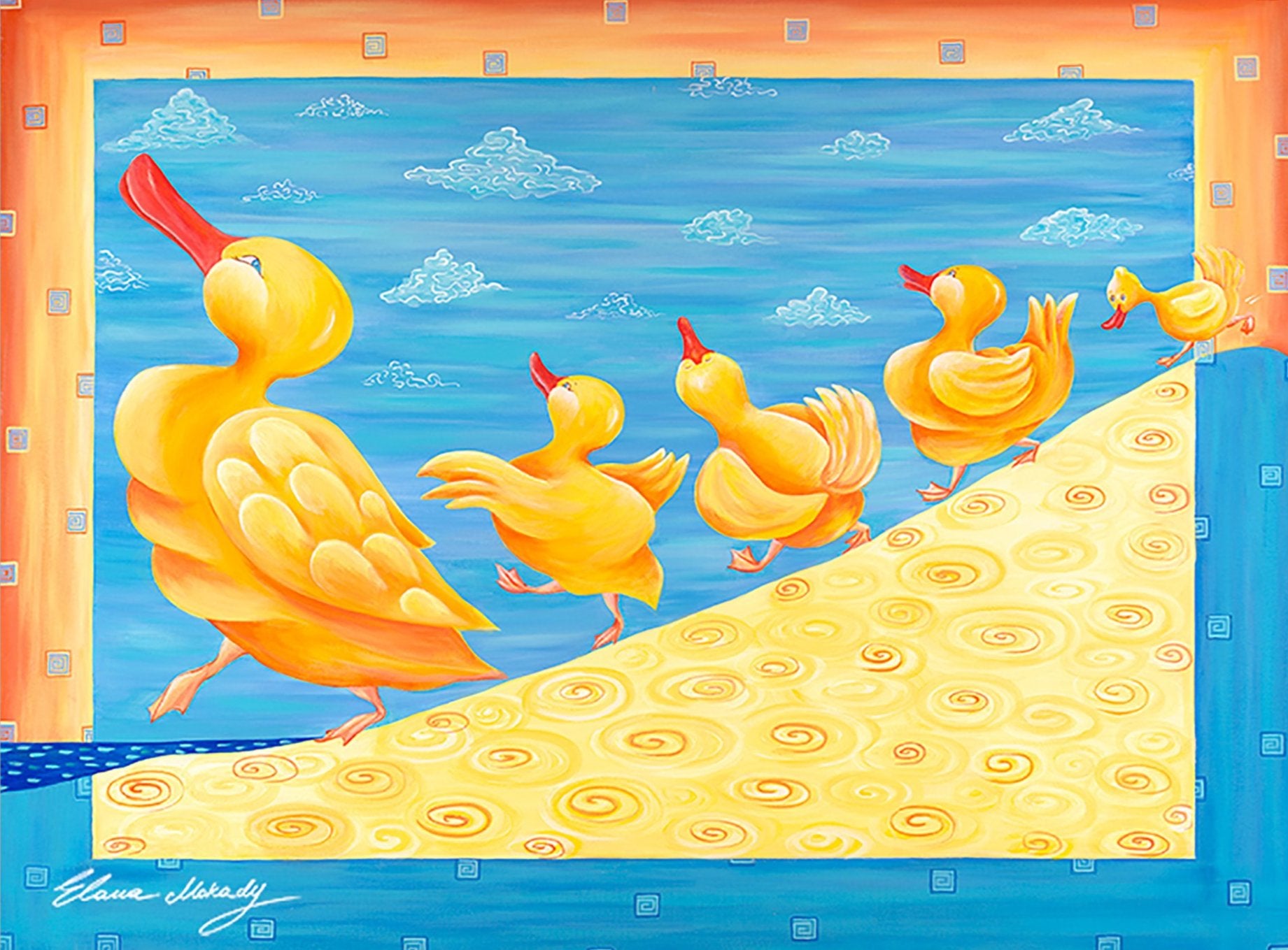 Dancing Ducks, Canvas Print
