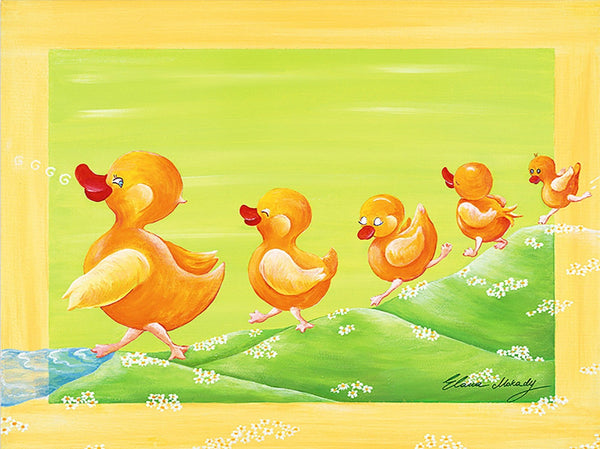 Duckling Family, Canvas Wall Art