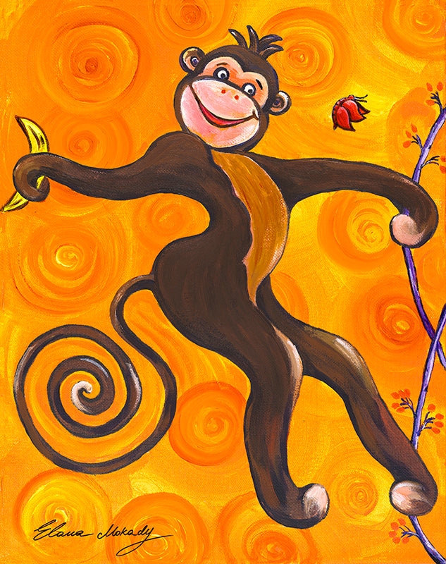 Funky Monkey, Original Wall Art