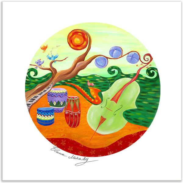 Musical Paradise, Wall Art Paper Print