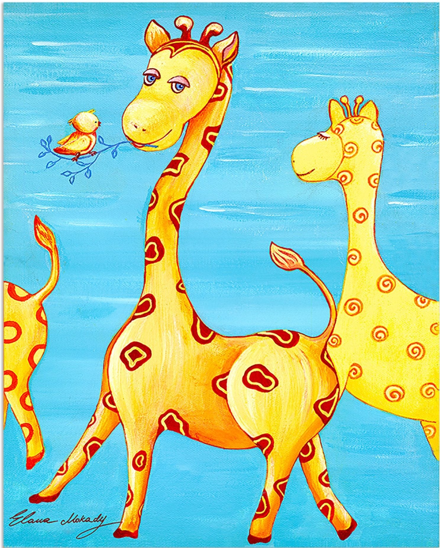 Giraffe Patterns, Canvas Wall Art - Nursery Decor