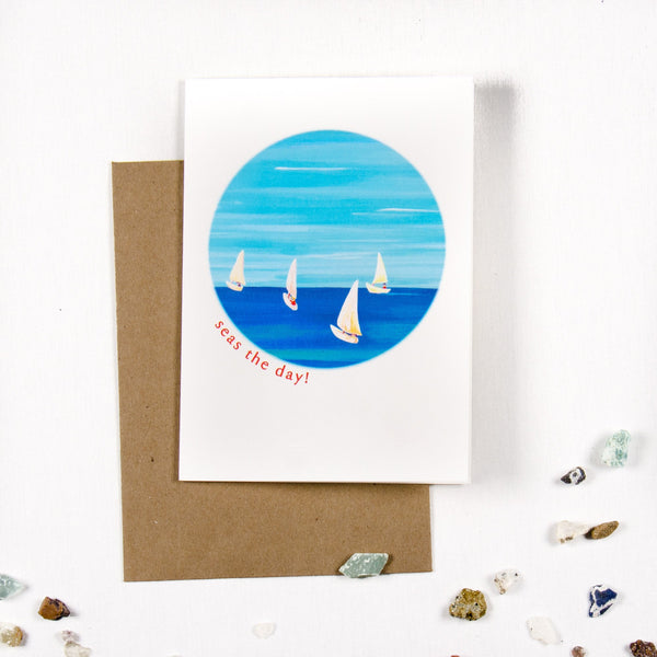 Seas the day Greeting card